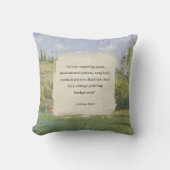 独自の引用文ヴィンテージの絵を描作成 クッション (正面)