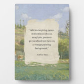 独自の引用文ヴィンテージの絵を描作成 フォトプラーク (正面)