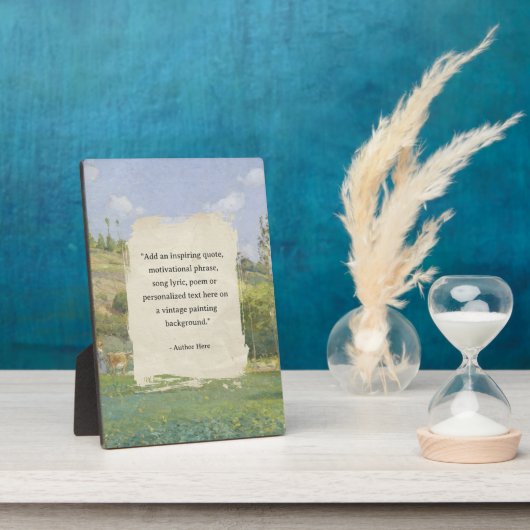 独自の引用文ヴィンテージの絵を描作成 フォトプラーク (側面)