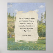 独自の引用文ヴィンテージの絵を描作成 ポスター (正面)