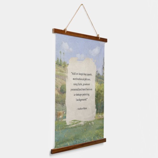 独自の引用文ヴィンテージの絵を描作成 吊り下げ型タペストリー (傾斜あり)