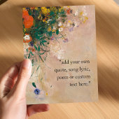 独自の引用文ヴィンテージフローラの追加 ポストカード