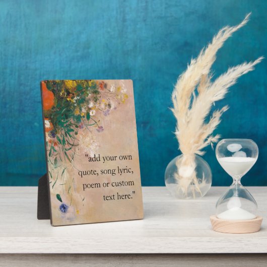 独自の引用文ヴィンテージフローラプラークの追加 フォトプラーク (側面)