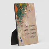 独自の引用文ヴィンテージフローラプラークの追加 フォトプラーク (側面)