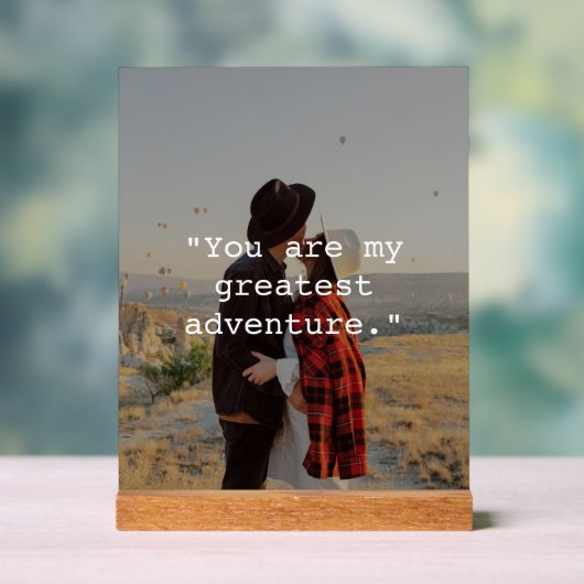 独自の引用文写真カスタムの作成 アクリルサイン (ニュートラル)