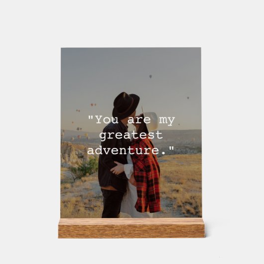 独自の引用文写真カスタムの作成 アクリルサイン (正面)