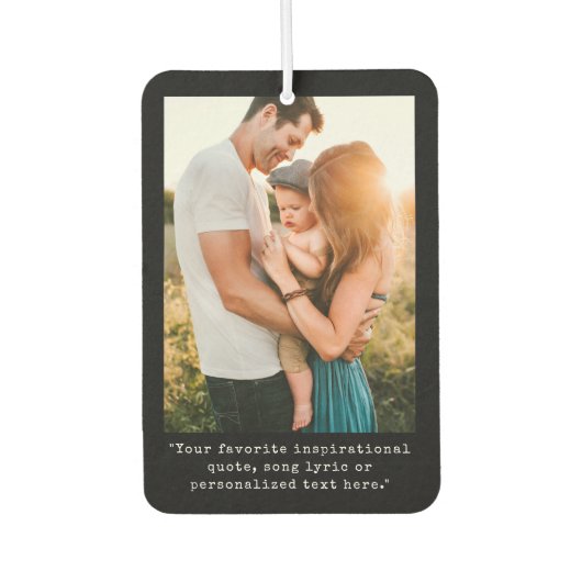 独自の引用文写真カスタムの作成 カーエアーフレッシュナー (正面)