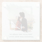 独自の引用文写真カスタムの作成 ガラスコースター (裏面)