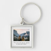 独自の引用文写真カスタムの作成 キーホルダー (正面)