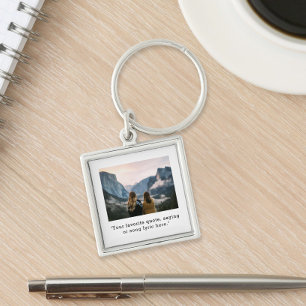 独自の引用文写真カスタムの作成 キーホルダー