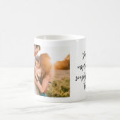 独自の引用文写真カスタムの作成 コーヒーマグカップ (中央)