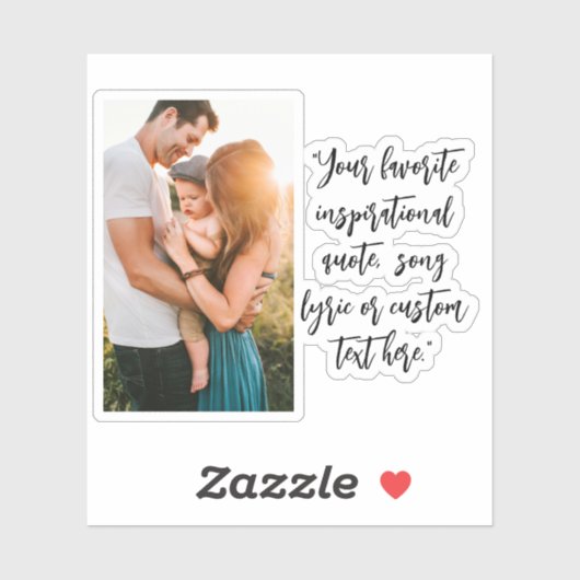 独自の引用文写真カスタムの作成 シール (シート)