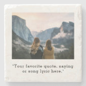 独自の引用文写真カスタムの作成 ストーンコースター (正面)