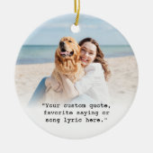 独自の引用文写真カスタムの作成 セラミックオーナメント (正面)