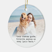 独自の引用文写真カスタムの作成 セラミックオーナメント (左)