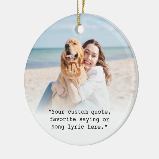 独自の引用文写真カスタムの作成 セラミックオーナメント (左)