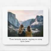 独自の引用文写真カスタムの作成 マウスパッド (正面)