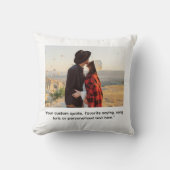 独自の引用文写真カスタムを作成パーソナライズされたする クッション (正面)