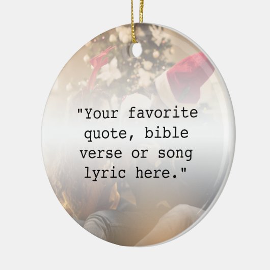 独自の引用文写真カスタムを作成パーソナライズされたする セラミックオーナメント (左)