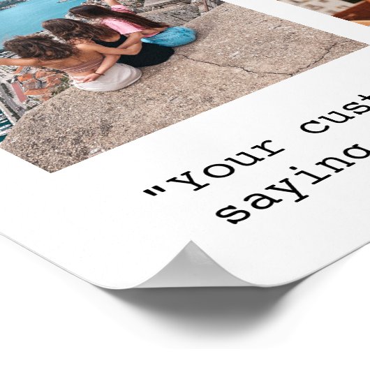 独自の引用文写真コラージュのポスターの作成 ポスター (角)