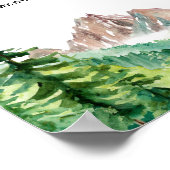 独自の引用文山の風景を作成 ポスター (角)