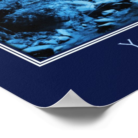 独自の引用文急ぎの小川を作パーソナライズされた成 ポスター (角)