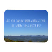 独自の引用文感動的山写真の作成 マグネット (横)