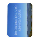 独自の引用文感動的山写真の作成 マグネット (縦)