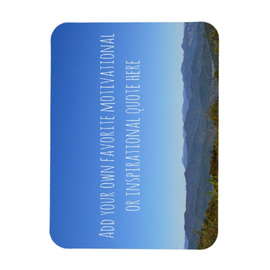 独自の引用文感動的山写真の作成 マグネット (縦)