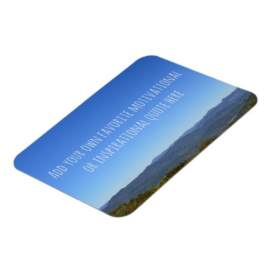 独自の引用文感動的山写真の作成 マグネット (左側)