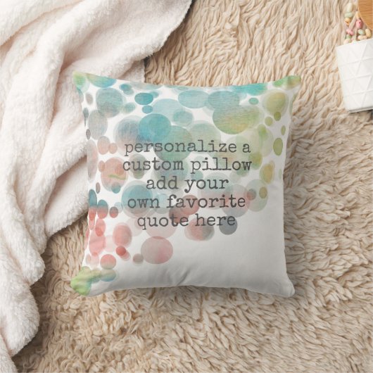 独自の引用文枕のかわいらし水色を追加 クッション (ブランケット)