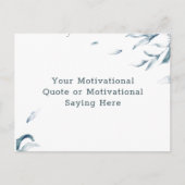 独自の引用文水色を作成する ポストカード (正面)