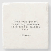 独自の引用文石コースターの作成 ストーンコースター (正面)