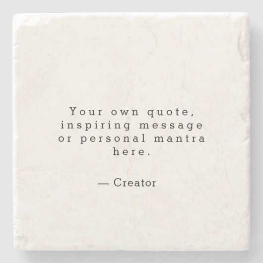 独自の引用文石コースターの作成 ストーンコースター (正面)