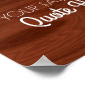 独自の引用文署名の作成 |ウッドエレガントルック ポスター (角)