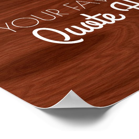 独自の引用文署名の作成 |ウッドエレガントルック ポスター (角)