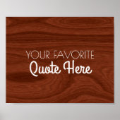 独自の引用文署名の作成 |ウッドエレガントルック ポスター (正面)