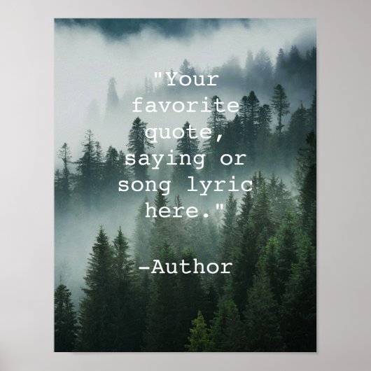 独自の引用文自然横書きポスターの作成 ポスター (正面)