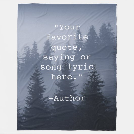 独自の引用文自然風景の作成 フリースブランケット (正面)