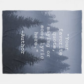 独自の引用文自然風景の作成 フリースブランケット (正面(横))