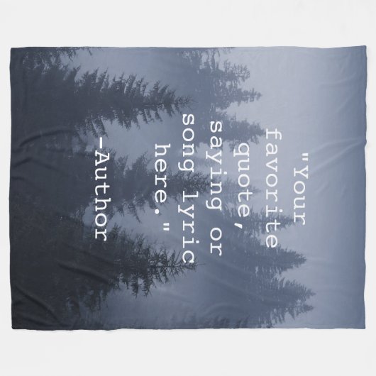 独自の引用文自然風景の作成 フリースブランケット (正面(横))