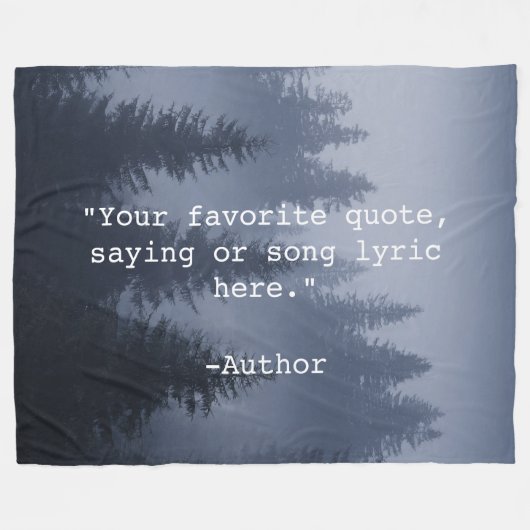 独自の引用文自然風景の作成 フリースブランケット (正面(横))