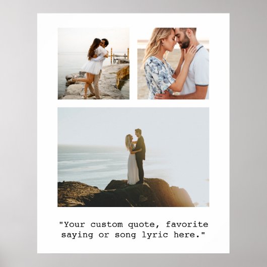 独自の引用文3フォトポスターの作成 ポスター (正面)