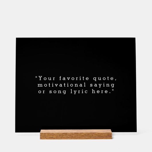 独自の引用文 アクリルサイン (正面)