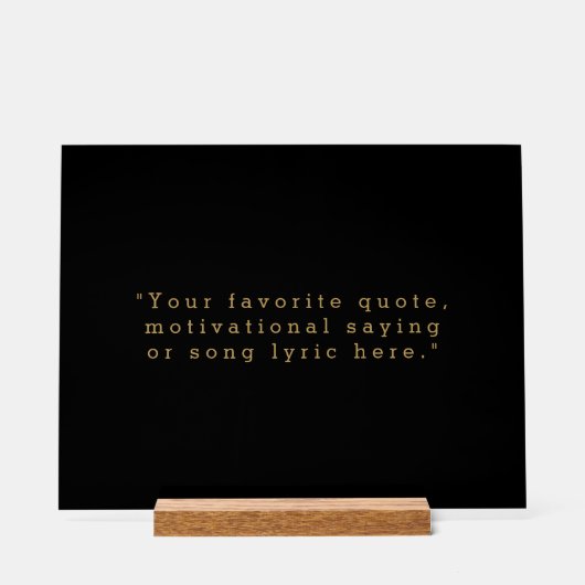 独自の引用文 アクリルサイン (正面)