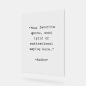 独自の引用文 アクリルサイン (傾斜)