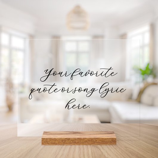 独自の引用文 アクリルサイン