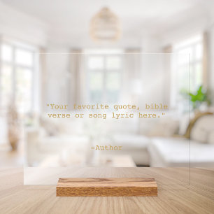 独自の引用文 アクリルサイン