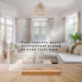 独自の引用文 アクリルサイン