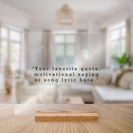 独自の引用文 アクリルサイン